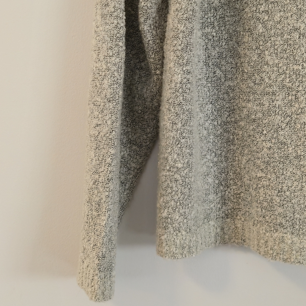 Penmans Medium Grey Marl Vintage Asymmetrical Mock Neck Knit Sweater Gorpcore - Picture 8 of 15
